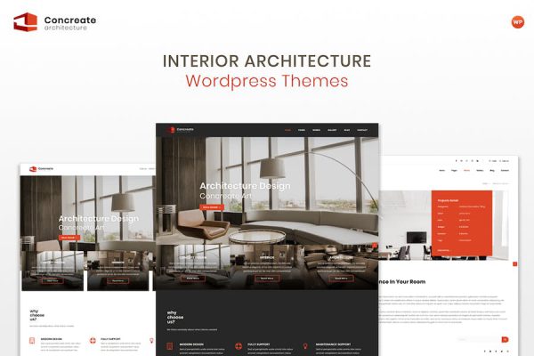 Concreate - Interior Architecture WordPress Teması