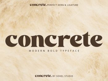 Concrete | Modern Bold Serif Yazı Tipi