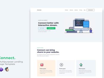 Connect Multipurpose Landing Page Template Yazı Tipi