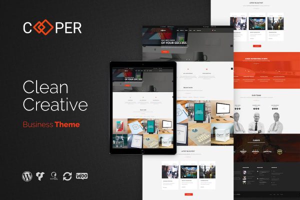Cooper - Clean Creative Business WordPress Teması