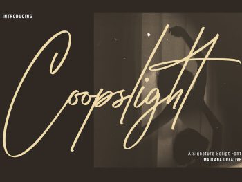 Coopslight Signature Script Font Yazı Tipi