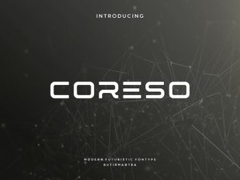Coreso - Futuristic Font Yazı Tipi