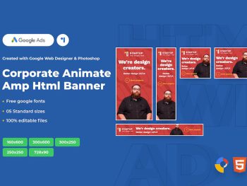 Corporate Animate Ads Template AMPHTML Banners Yazı Tipi