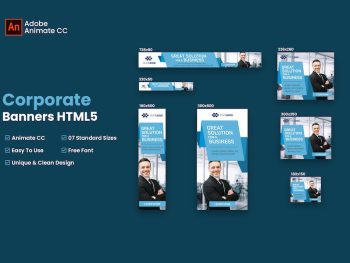 Corporate Business Banners HTML5 - Animate CC Yazı Tipi