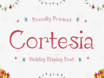 Cortesia - Holiday Display Font Yazı Tipi