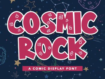 Cosmic Rock - A Comic Display Font Yazı Tipi