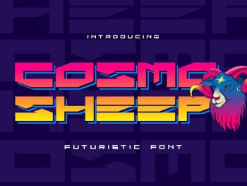 Cosmo Sheep - Futuristic Font Yazı Tipi