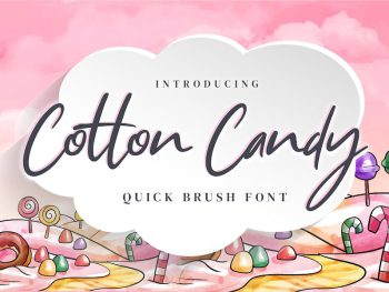 Cotton Candy - Quick Brush Font Yazı Tipi