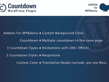 Countdown - Addons for WPBakery Page Builder WordPress Eklentisi