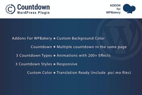 Countdown - Addons for WPBakery Page Builder WordPress Eklentisi