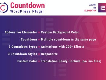 Countdown for Elementor WordPress Plugin WordPress Eklentisi