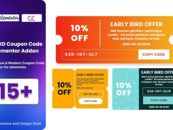 Coupon Code WordPress Plugin for Elementor WordPress Eklentisi