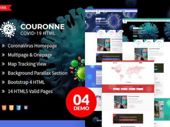 Couronne - Corona virus (Covid-19) HTML Template Yazı Tipi