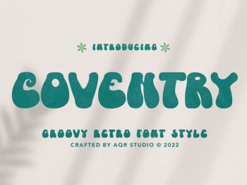 Coventry - Groovy Retro Font Yazı Tipi