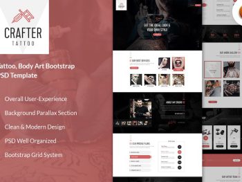 Crafter - Tattoo Bootstrap Landing Page Template Yazı Tipi