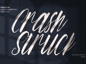 Crash Struck Handwritten Script Font Yazı Tipi