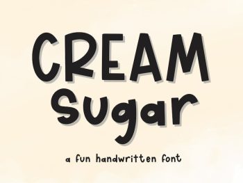 Cream Sugar - Fun Handwritten Font Yazı Tipi
