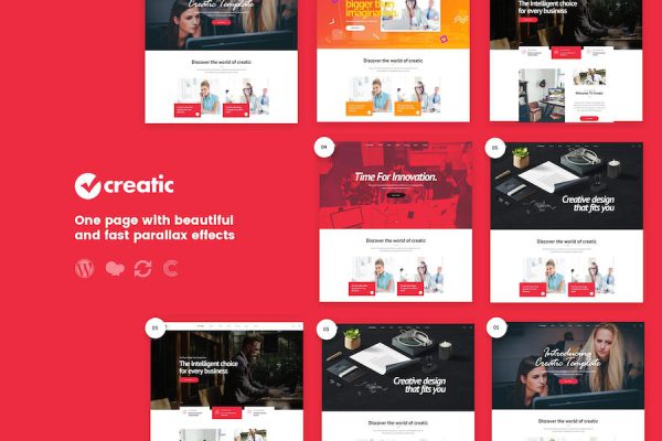 Creatic - One Page Parallax WordPress Teması