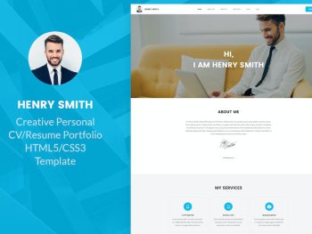 Creative Personal Portfolio Resume HTML5 Template Yazı Tipi