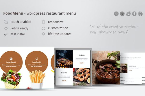 Creative Restaurant Menu Showcase WooCommerce WordPress Eklentisi