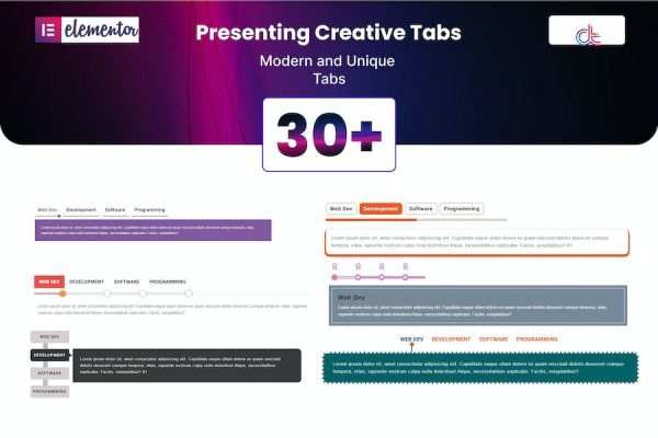 Creative Tabs addon for elementor WordPress Eklentisi