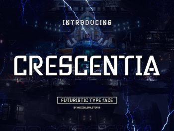 Crescentia - A Futuristic Typeface Yazı Tipi