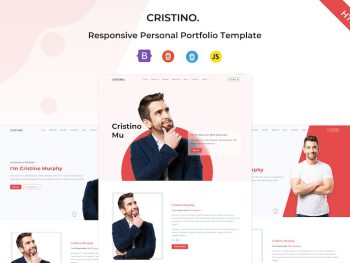 Cristino - Personal Portfolio Template + Dark Yazı Tipi