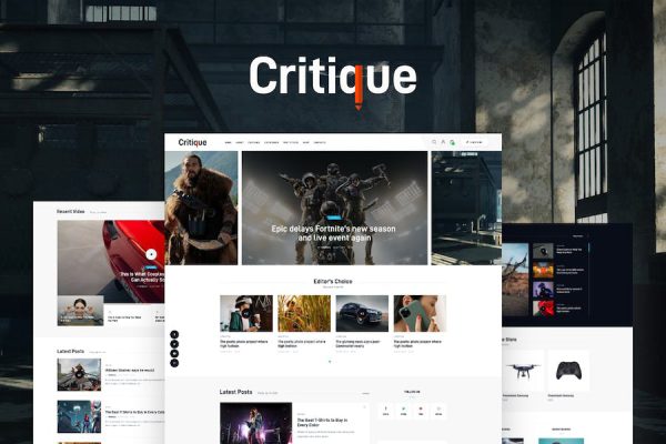 Critique WordPress Teması