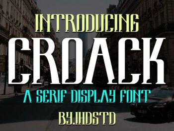 Croack Serif Display Font Yazı Tipi