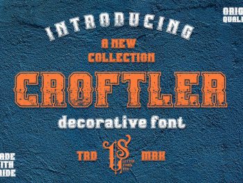 Croftler - Retro Rough Font Yazı Tipi