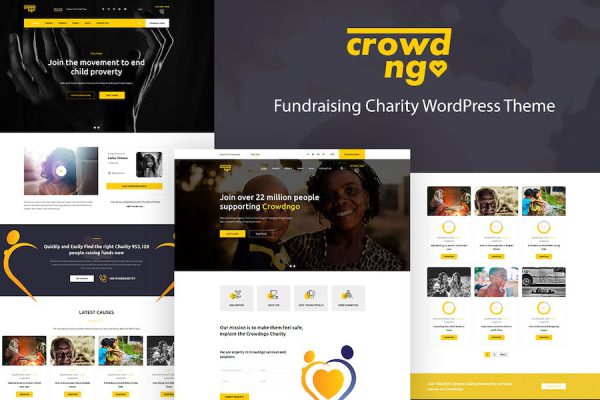 Crowdngo – Fundraising Charity WordPress Teması