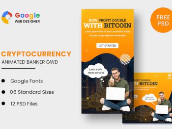 Cryptech Bitcoin Animated Banner Google Web Design Yazı Tipi