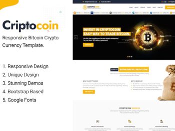 CryptoCoin | Bitcoin Crypto Currency Template Yazı Tipi