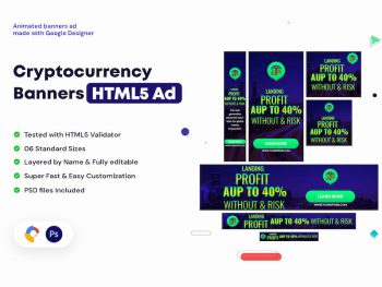 Cryptocurrency Banners HTML5 Ad Yazı Tipi