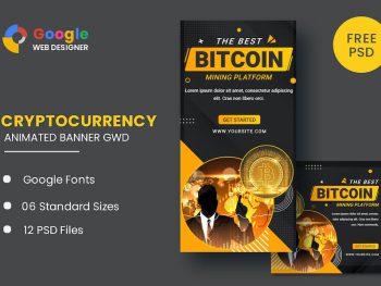 Cryptocurrency Bitcoin Animated Banner GWD Yazı Tipi