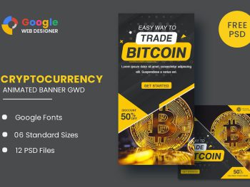 Cryptocurrency Bitcoin Animated Banner GWD Yazı Tipi