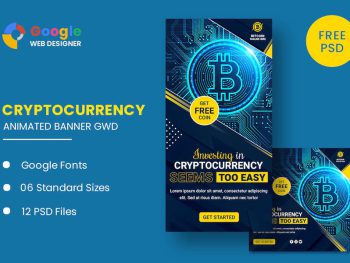 Cryptocurrency Bitcoin Animated Banner GWD Yazı Tipi