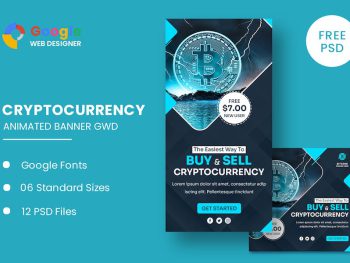 Cryptocurrency Bitcoin Animated Banner GWD Yazı Tipi