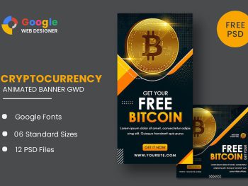 Cryptocurrency Bitcoin Animated Banner GWD Yazı Tipi