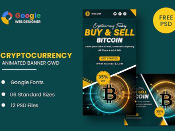 Cryptocurrency Bitcoin Animated Banner GWD Yazı Tipi