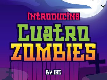 Cuatro Zombies Display Font Yazı Tipi