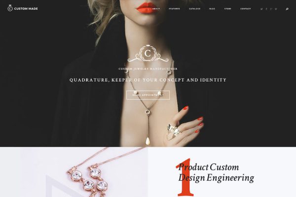 Custom Made - Jewelry Manufacturer and Store WordPress Teması