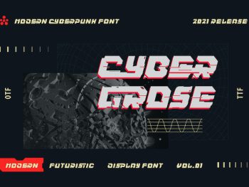 Cybergrose - Cyberpunk Display Font Yazı Tipi