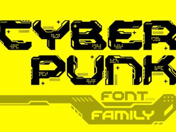 Cyberpunk Style Font Technology Futuristic Digital Yazı Tipi