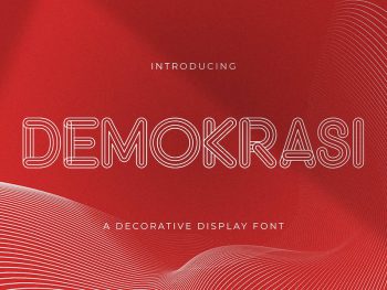 DEMOKRASI - Decorative Display Font Yazı Tipi