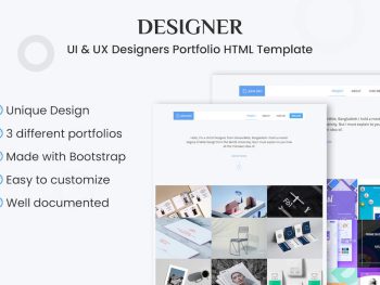 DESIGNER - UI & UX Portfolio HTML Template Yazı Tipi
