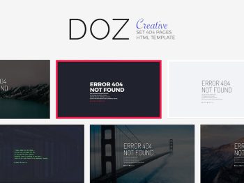 DOZ - Creative 404 Pages Yazı Tipi