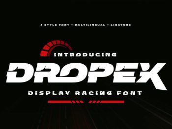 DROPEX – Sport Racing Font Yazı Tipi