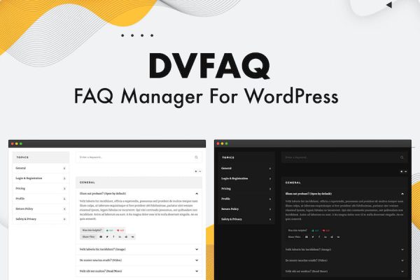 DV FAQ - Advanced WordPress FAQ Plugin WordPress Eklentisi