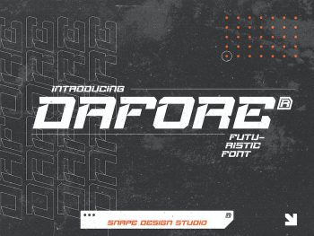 Dafore - Futuristic Font Yazı Tipi